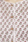 Set of 3: Light Pink Cotton Slip with Hand-Block Printed Kota Cape and  Cotton Chooridar