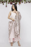 Light pink cotton slip culotte hand-block printed kota dupatta artisan everyday ethnic 3-piece set on a female model