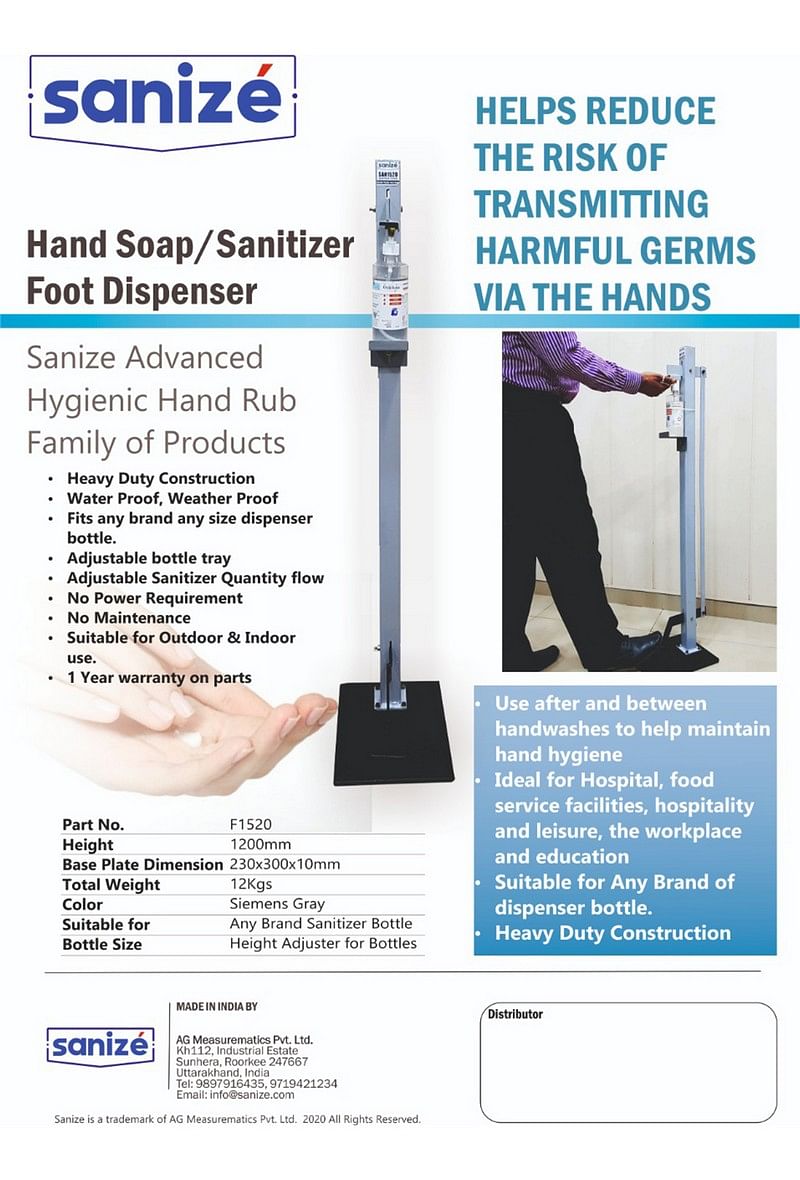 Hand Soap/ Hand Sanitiser Foot Dispenser