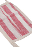 Peach  Red and White Stripes Pure Woven Cotton Kurta With Complimentary Matching Mask