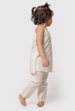 Set of 2- Fawn White Gold Slip with Pajama