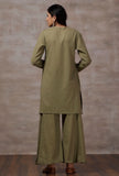 Sheen Mint Green Straight Woollen Kurta