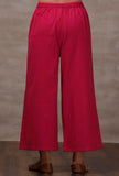 Mahnoor Fuchsia Wool Palazzo Pants