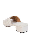 White Cushioned Cruelty Free Leather Heels