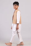 Beige Mustard Nehru Cotton Jacket