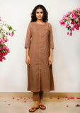 Brown Cotton Kurta