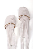 Onyx White Braided Tie Up Flats