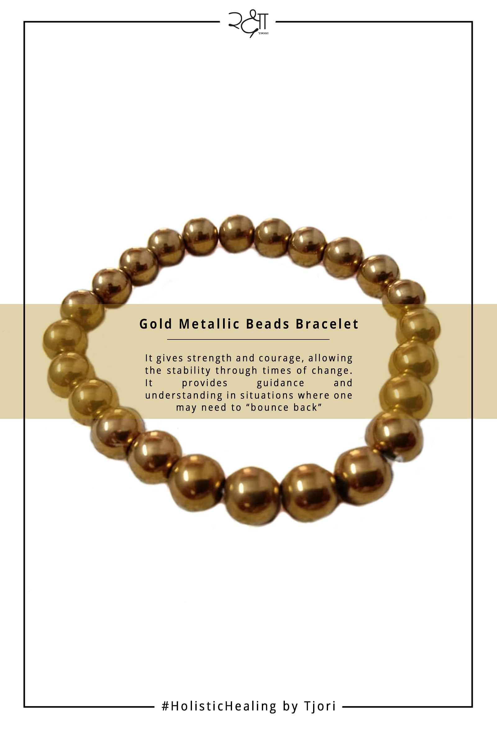 Gold Metallic Beads Bracelet
