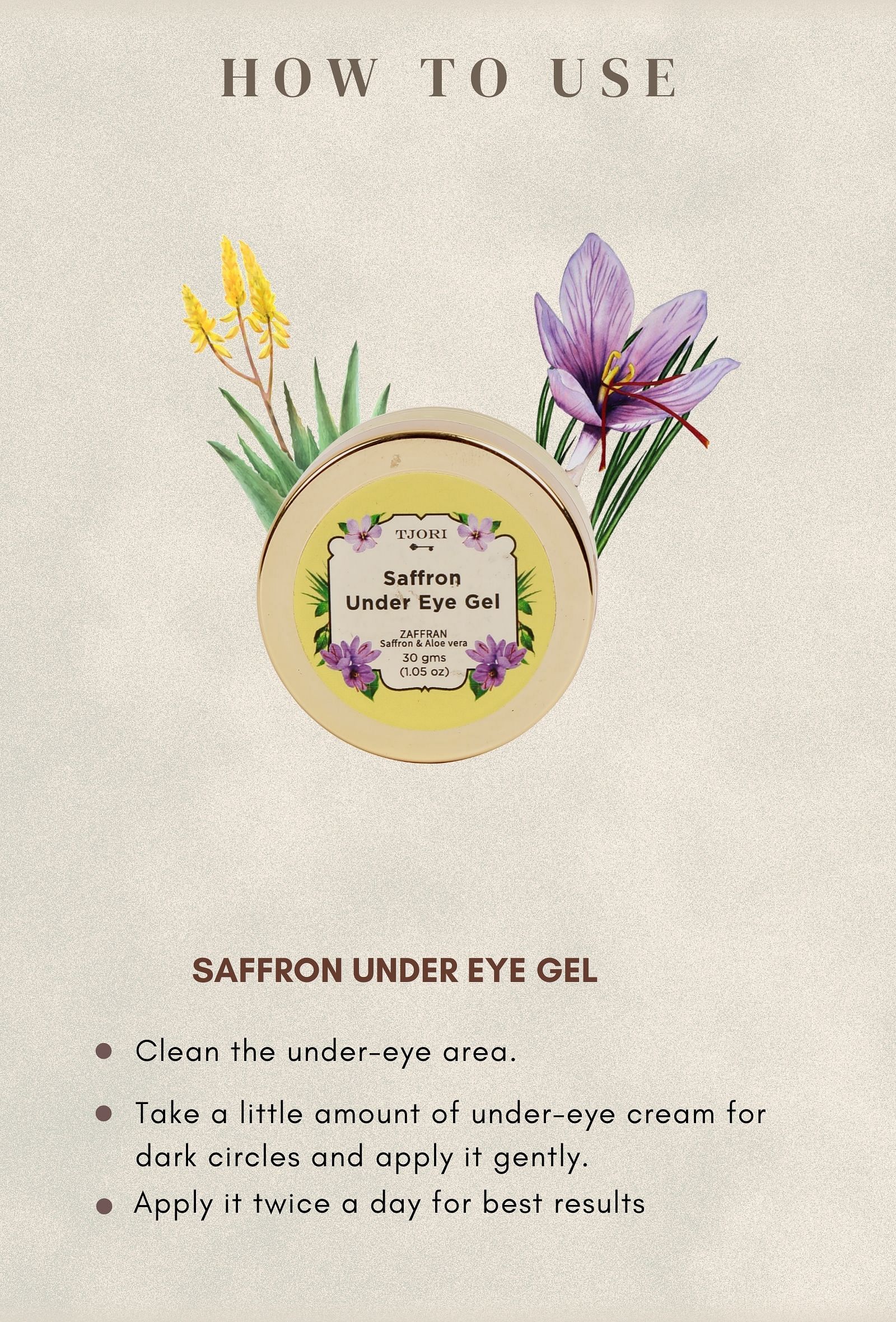 Saffron Under Eye Gel