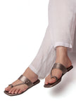 Lilac Slip-On Flats With Braided Straps & Insole Cushion Padding