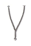 Twisted Silver Chain Brass Necklace