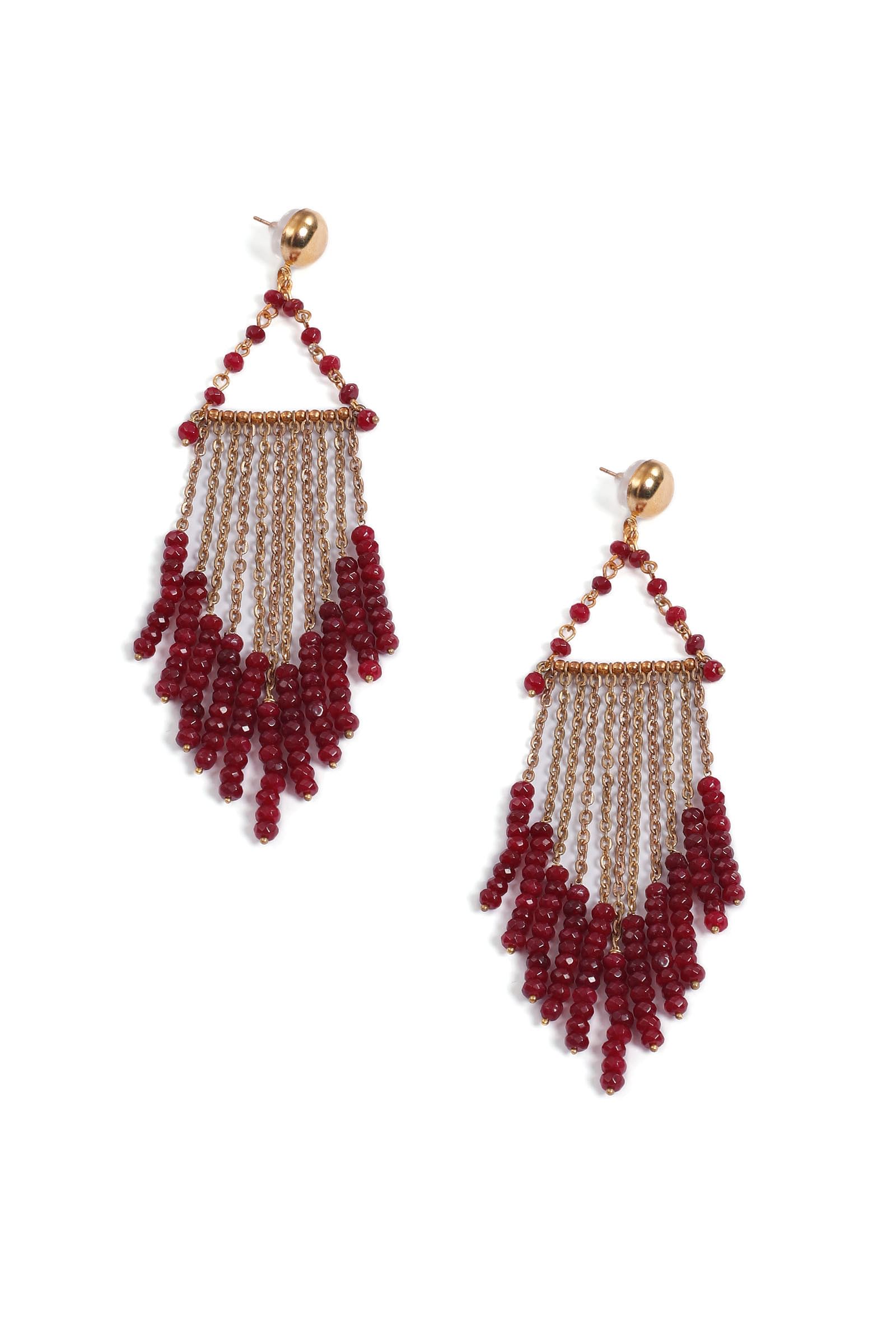 Buy Maroon Earrings Online In India - Etsy India