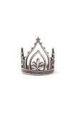 Set of 4: Crown Motif Silver Brass Toering
