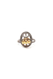 Set of 4: Maya Lotus Silver Brass Toering