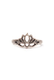 Set of 4: Butterfly Silver Brass Toering
