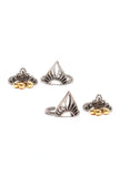 Set of 4: Pratai Silver Brass Toering
