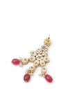 Rose Pink Kundan Beads Earrings