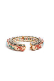 Green & Red Pearl Kundan Bangle