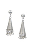 Nur Cone Silver Tribal Earrings