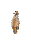 Auster Gold Stone Pearl Earrings