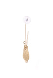Moon Chain Brass Earrings