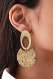 Half Moon Layer Brass Earrings