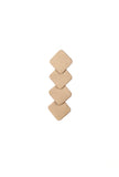 Four Square Layered Brass Earrings