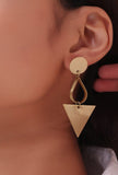 Kiara Triangle Ualr Brass Earrings