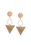 Kiara Triangle Ualr Brass Earrings