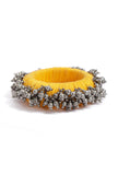 Yellow Thread Wooden Bangles