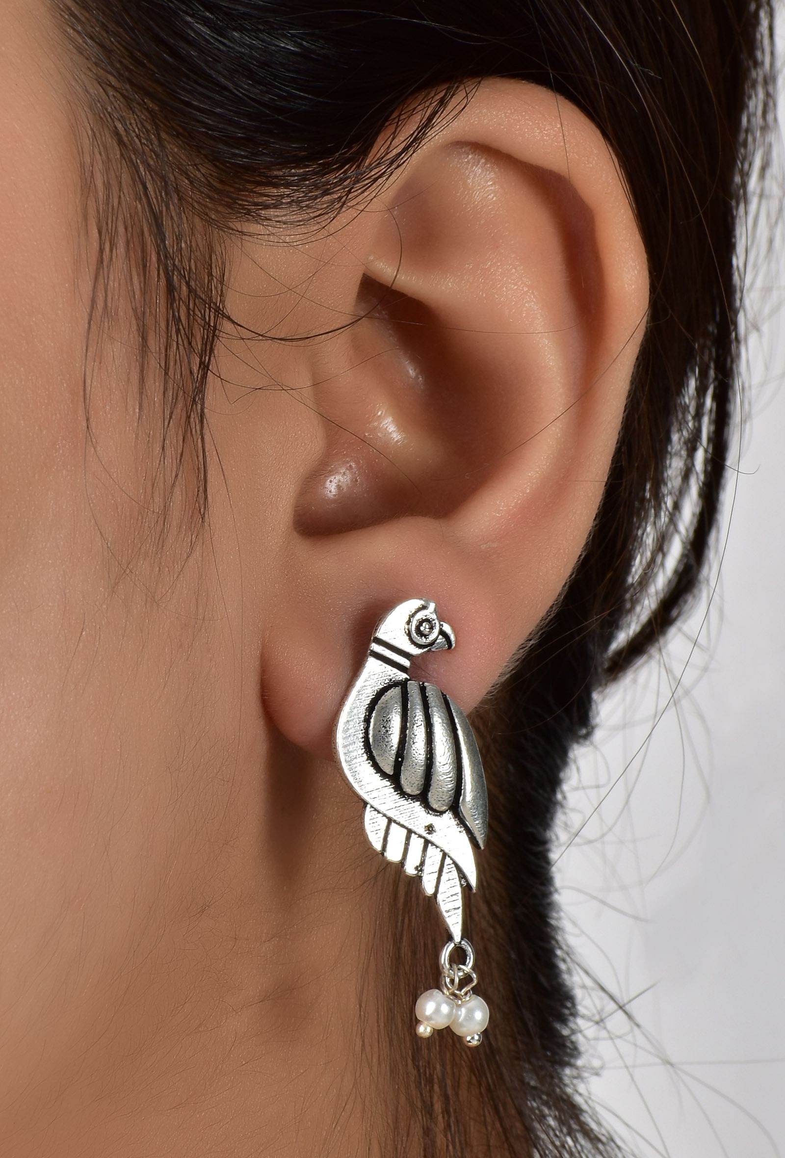 Peacock Brass Earrings