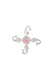 Rose Pink Brass Earrings