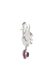Swan Pink Brass Earrings