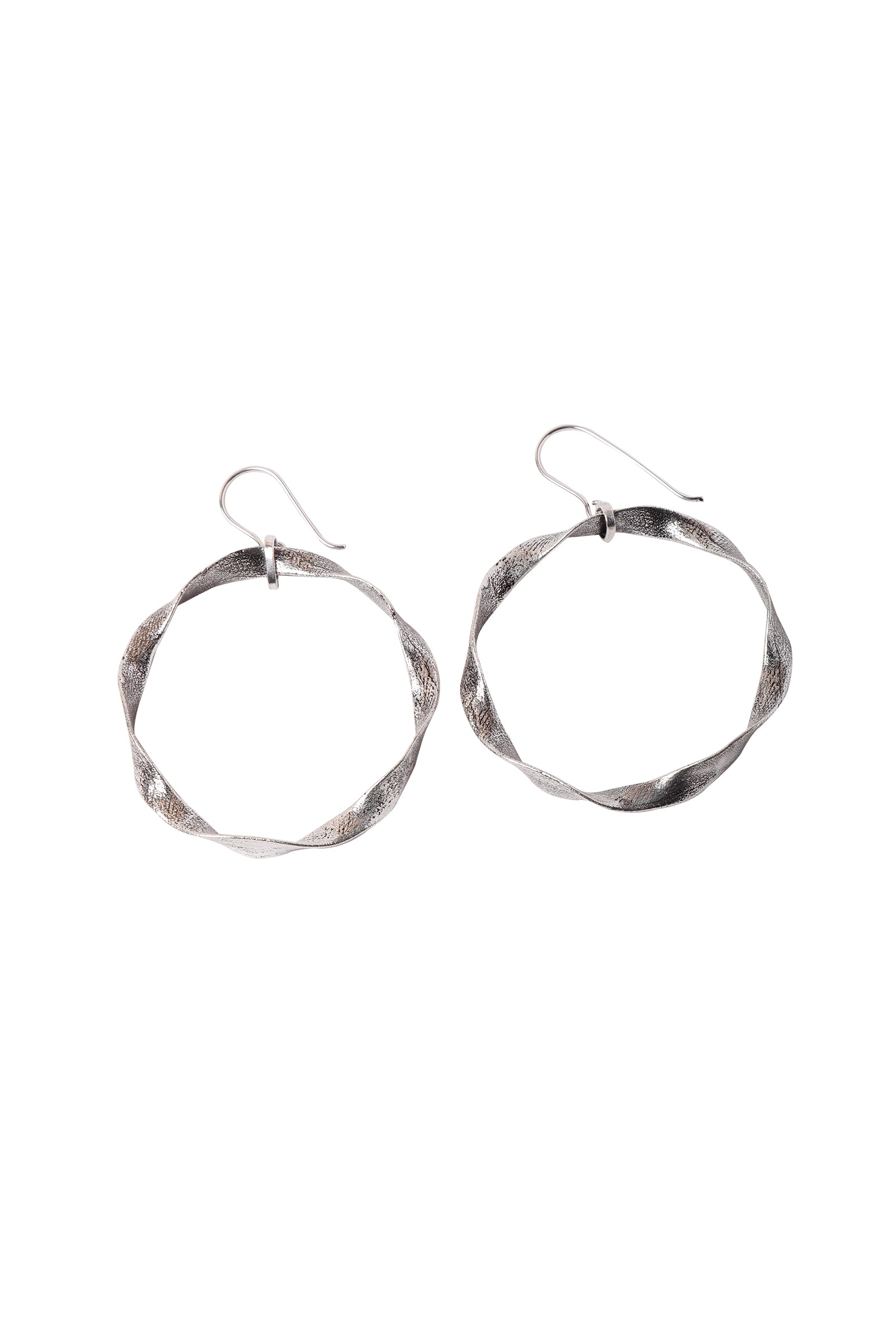 Silver plated Twisted Hoop Earrings