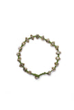 Dhokra-Inspired Green Thread German Silver Bracelet