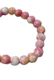 Pink Agate Beads Bracelet