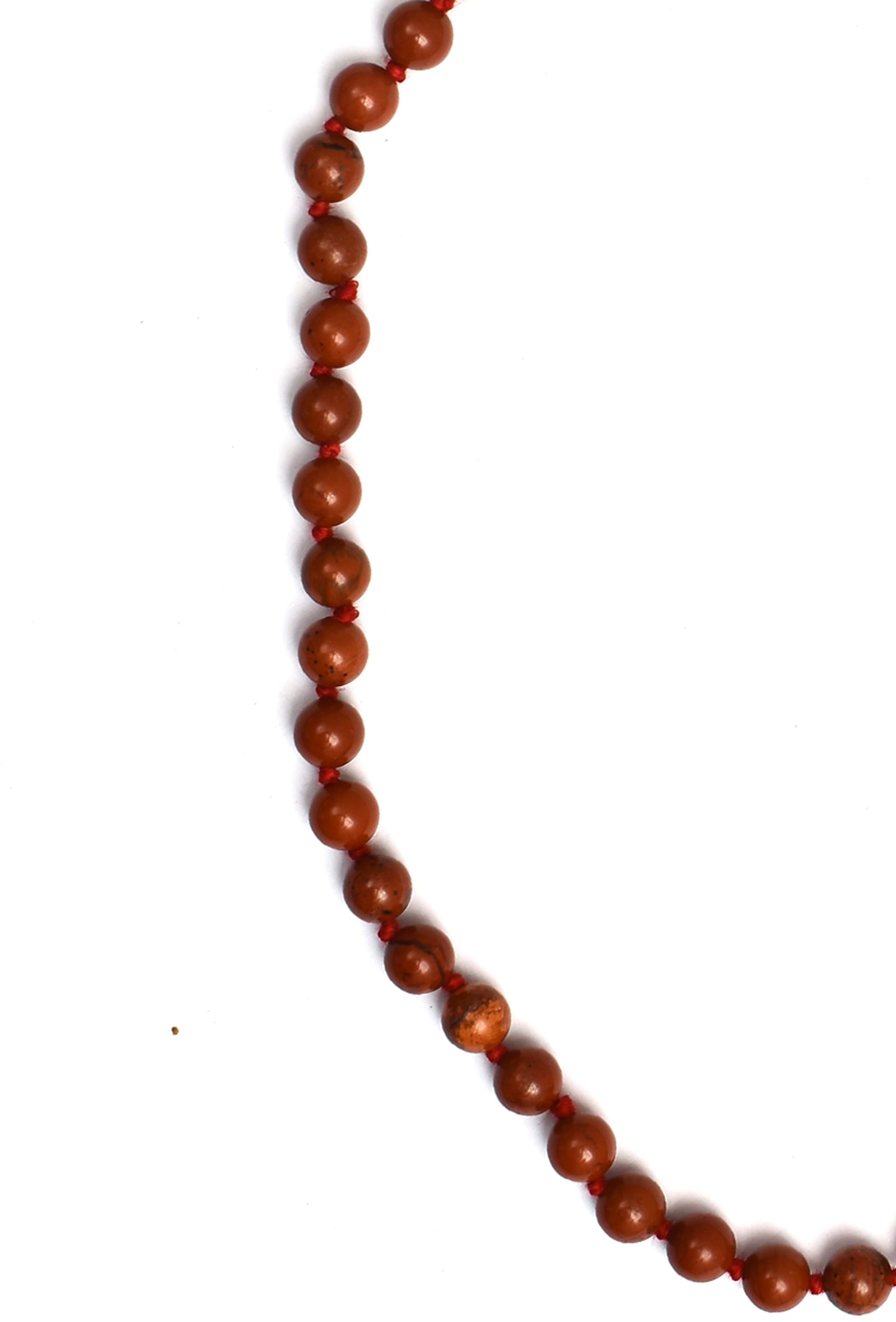 Coral Red Lava Chanting Beads