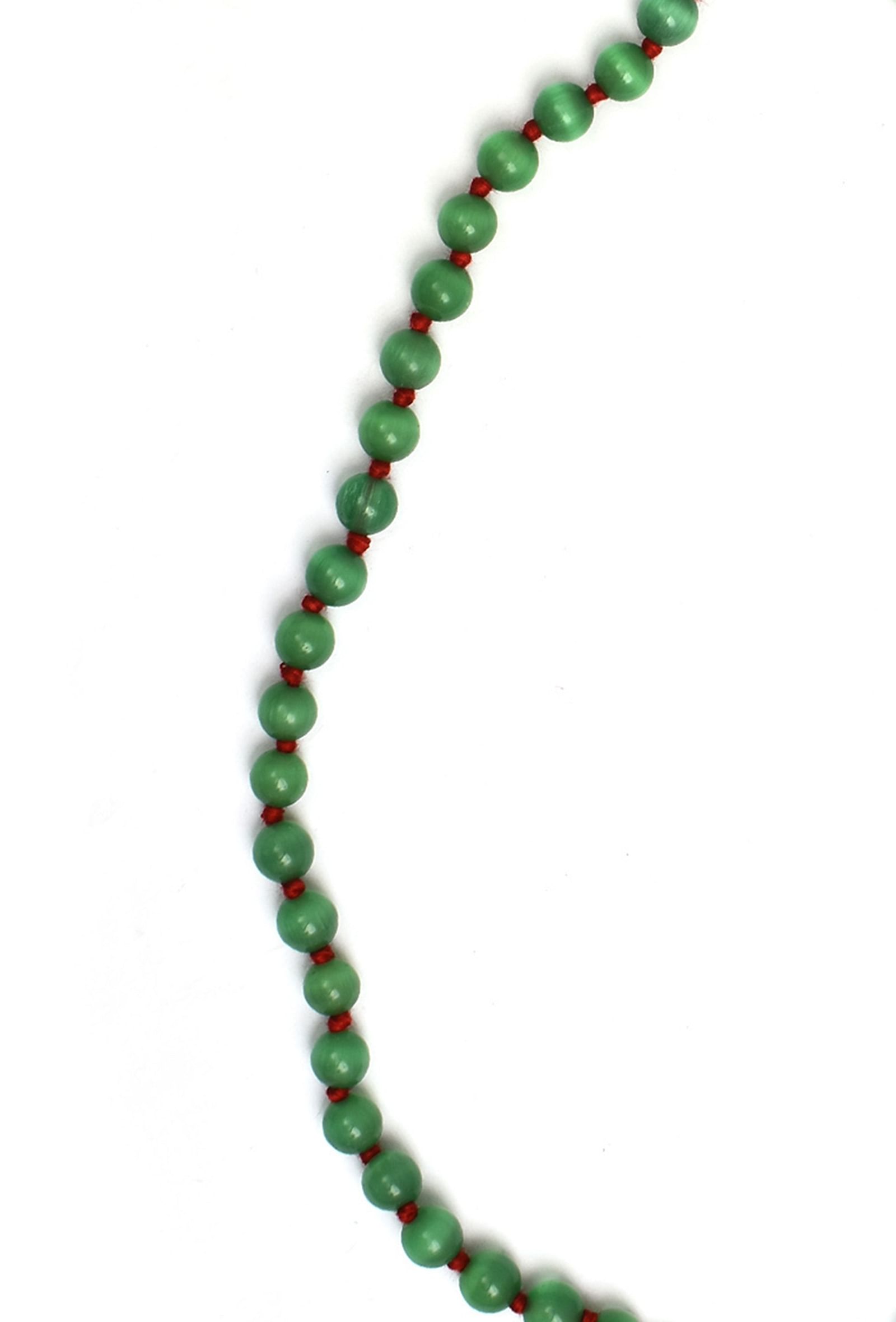 Green Lava Chanting Beads