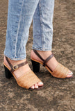 Blanca Raffia Weave Strap Sandals