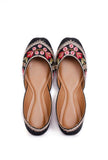 Heydia Black Fulkari Jutti