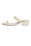 Cream White Knotted Cruelty Free Leather Sandals