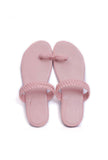 Rose Pink Knotted Cruelty Free Leather Sandals