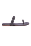 Grey Knotted Cruelty Free Leather Sandals