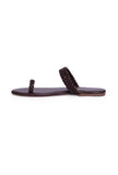 Brown Knotted Cruelty Free Leather Sandals