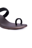 Ice Grey Knotted Cruelty Free Leather Sandals