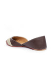 Caramel Beige Embroidered Cruelty-Free Leather Juttis