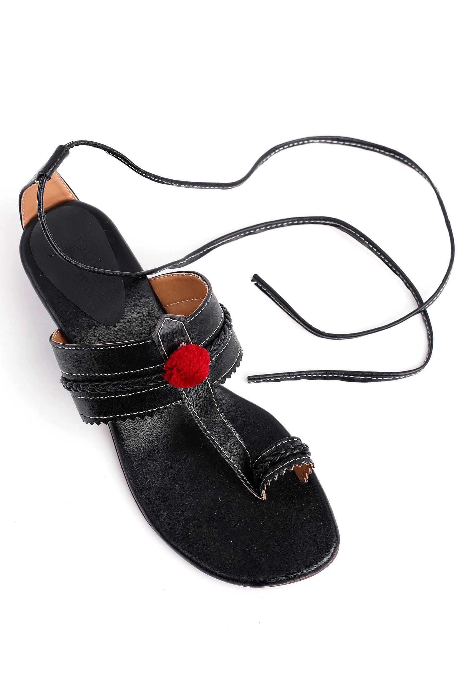 Maya Black Cruelty Free Leather Heels Sandals