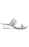 Sierra Ice Blue Cruelty Free Leather Heels Sandals