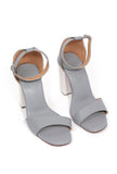 Coachella Grey Strap Cushion Padded Heels