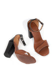 Ombre Brown Strap Cushion Padded Heels